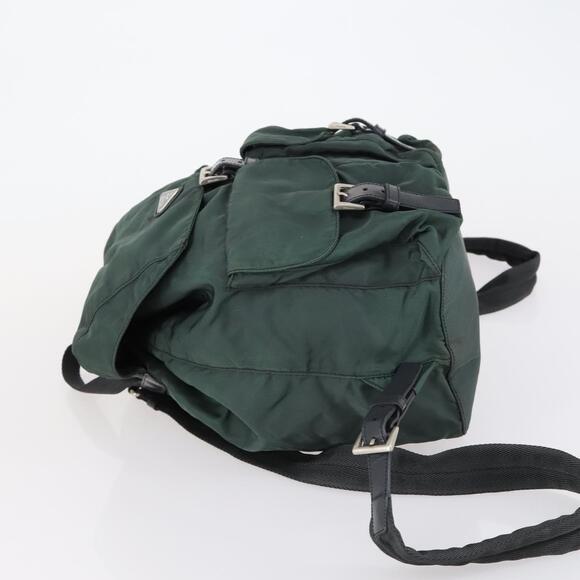 PRADA Backpack Nylon Green Silver Auth 154589 main image 6